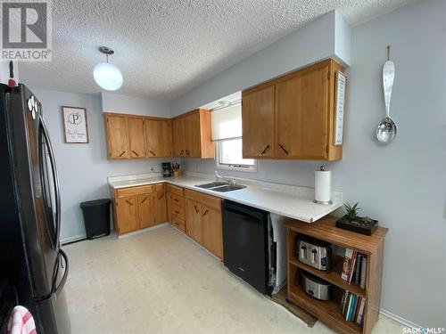 49 5 Street Crescent, Kindersley, SK - Indoor Photo Showing Kitchen With Double Sink