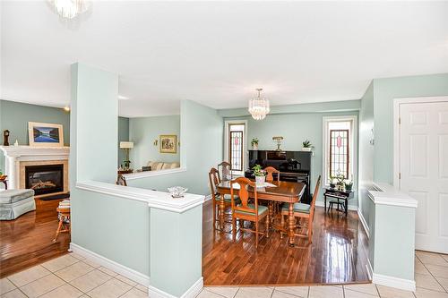29 Grassyplain Drive, Hamilton, ON - Indoor Photo Showing Dining Room With Fireplace