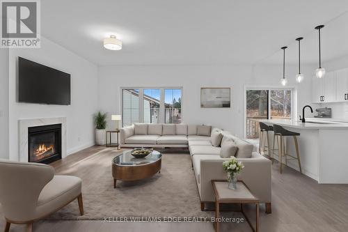 9 Santa Barbara Lane, Halton Hills, ON - Indoor Photo Showing Living Room With Fireplace