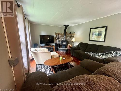 179 Warner Bay Road, Northern Bruce Peninsula, ON - Indoor Photo Showing Living Room With Fireplace