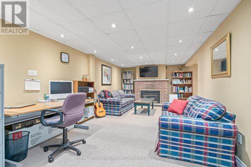 13088 Heritage Rd, Caledon, ON - Indoor Photo Showing Office With Fireplace