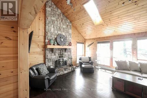 1367 Lauzon Village Rd, The North Shore, ON - Indoor Photo Showing Living Room With Fireplace