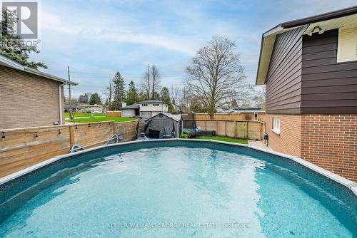 996 Regent Dr, Oshawa, ON - Outdoor With Above Ground Pool With Backyard