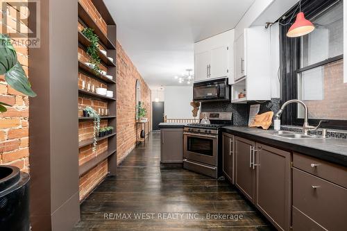 2185 Dundas St W, Toronto, ON - Indoor Photo Showing Kitchen With Double Sink