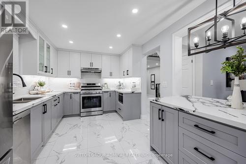 323 Glen Shields Ave, Vaughan, ON - Indoor Photo Showing Kitchen With Double Sink