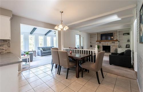 168 Albion Falls Boulevard, Hamilton, ON - Indoor Photo Showing Dining Room With Fireplace