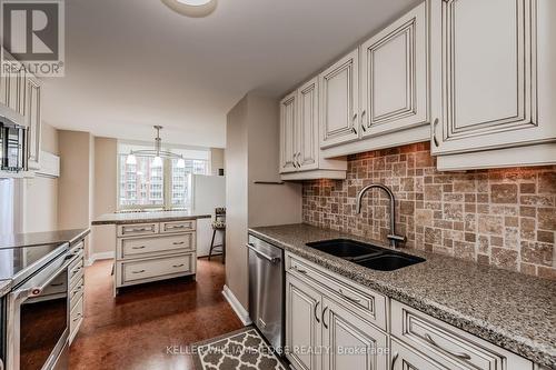 #504 -430 Pearl St, Burlington, ON - Indoor Photo Showing Kitchen With Double Sink With Upgraded Kitchen
