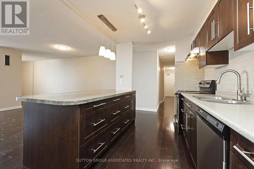 #1609 -1535 Lakeshore Rd E, Mississauga, ON - Indoor Photo Showing Kitchen With Double Sink