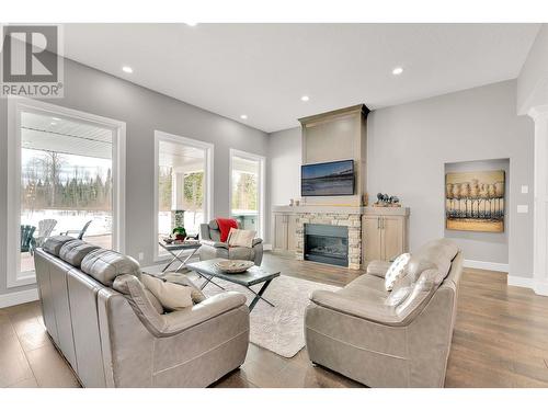 3210 Christopher Drive, Prince George, BC - Indoor Photo Showing Living Room With Fireplace