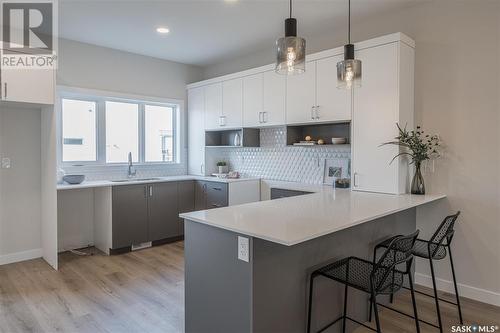 134 Taube Avenue, Saskatoon, SK - Indoor Photo Showing Kitchen With Upgraded Kitchen