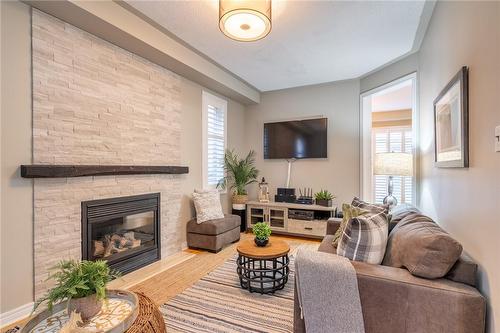 81 Segwun Road, Waterdown, ON - Indoor Photo Showing Living Room With Fireplace