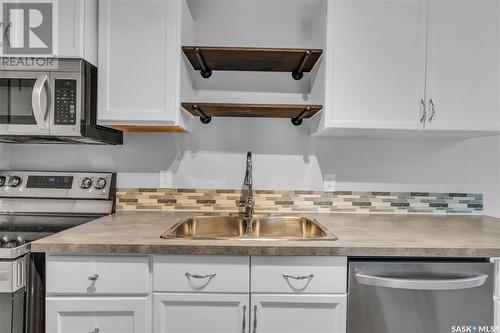 204 2931 Harding Street, Regina, SK - Indoor Photo Showing Kitchen With Double Sink