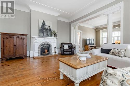 5299 9 County Rd, Clearview, ON - Indoor Photo Showing Living Room With Fireplace