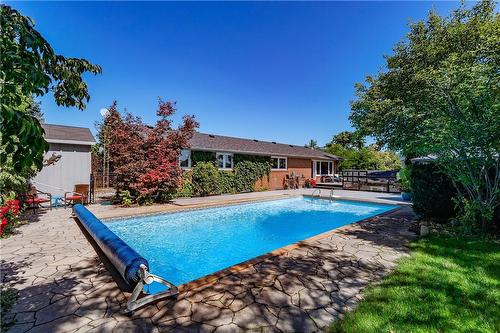 5140 Appleby Line, Burlington, ON - Outdoor With In Ground Pool With Deck Patio Veranda With Backyard
