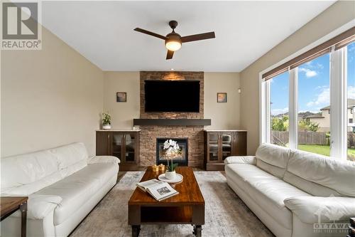 124 Dulmage Crescent, Carleton Place, ON - Indoor Photo Showing Living Room With Fireplace
