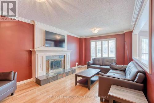 1876 Roy Ivor Crescent, Mississauga, ON - Indoor Photo Showing Living Room With Fireplace