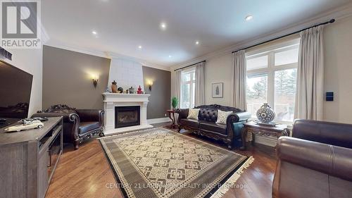 24 Glenbourne Park Drive, Markham, ON - Indoor Photo Showing Living Room With Fireplace
