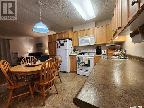201 122 Government Road, Weyburn, SK - Indoor Photo Showing Kitchen With Double Sink