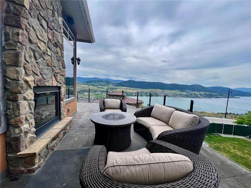 200 Harvest Court, Vernon, BC -  With Fireplace With Body Of Water With View