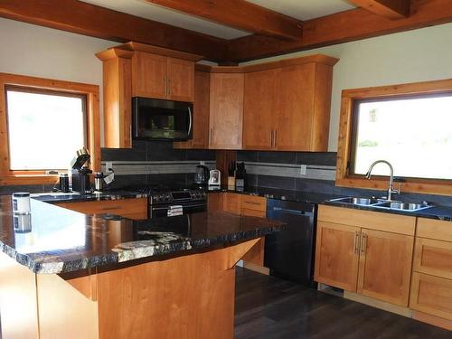 1144 Tappen Valley Road, Tappen, BC - Indoor Photo Showing Kitchen With Double Sink