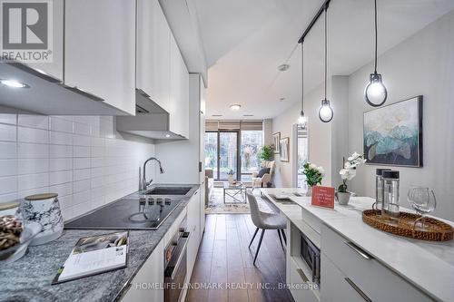 #220 -5 St Joseph St, Toronto, ON - Indoor Photo Showing Kitchen With Double Sink With Upgraded Kitchen