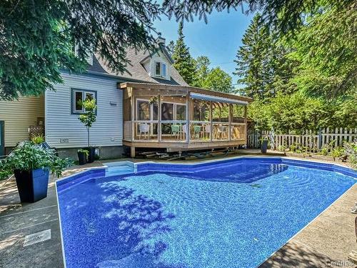 Piscine - 2352Z Rue De L'Église, Val-David, QC - Outdoor With In Ground Pool With Deck Patio Veranda