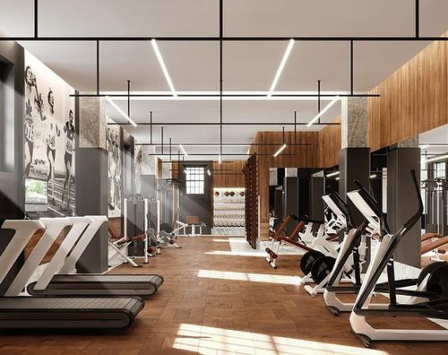 Exercise room - 1411-2060 Rue Peel, Montréal (Ville-Marie), QC - Indoor Photo Showing Gym Room