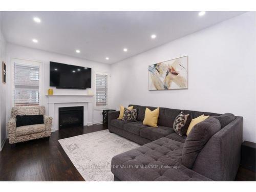 11 Ringway Rd, Brampton, ON - Indoor Photo Showing Living Room With Fireplace