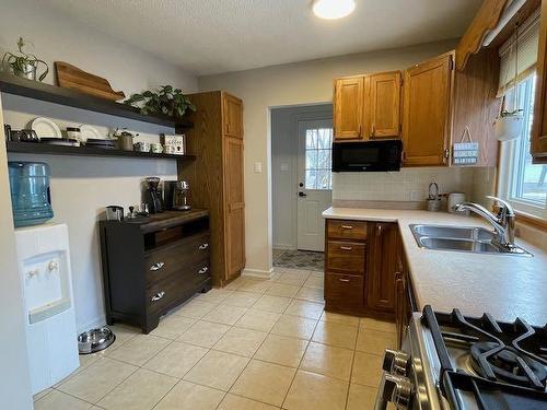 165 Wilde Street, Dryden, ON - Indoor Photo Showing Kitchen With Double Sink