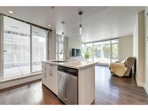 209-1090 Johnson St, Victoria, BC - Indoor Photo Showing Kitchen With Upgraded Kitchen