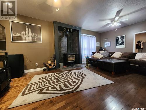 519 King Street, Weyburn, SK - Indoor Photo Showing Living Room With Fireplace