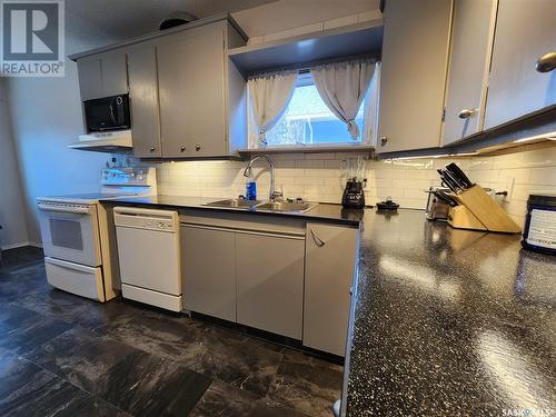 519 King Street, Weyburn, SK - Indoor Photo Showing Kitchen With Double Sink