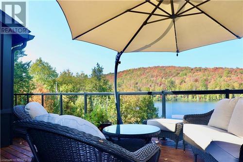 Autumn - Deck View - 155 West Peninsula Road, North Bay, ON - Outdoor With Body Of Water With Exterior