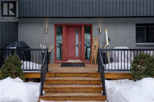Winter - Front Door - 155 West Peninsula Road, North Bay, ON - Outdoor With Deck Patio Veranda