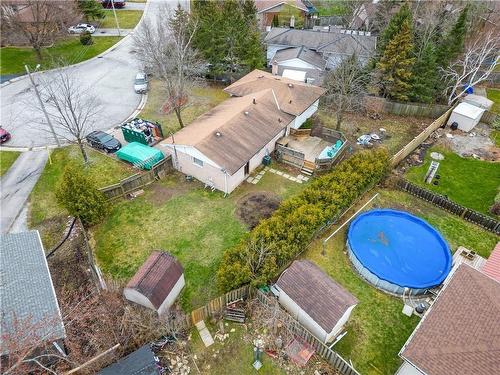 Aerial View Of Backyard - 27 Mcgregor Place, Caledonia, ON - Outdoor With Above Ground Pool With View