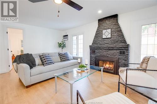 108 Maple Lane, Essex, ON - Indoor Photo Showing Living Room With Fireplace