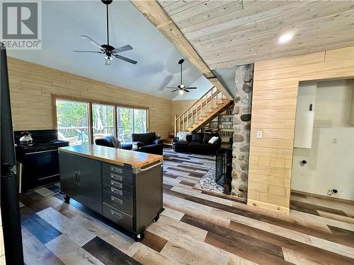 646 Pebble Road, Silver Water, Manitoulin Island, ON - Indoor With Fireplace