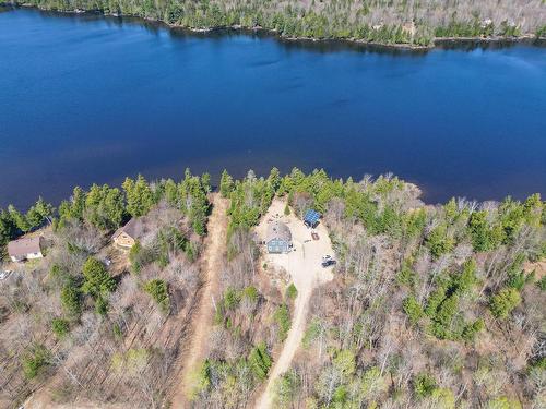 Aerial photo - 308 Ch. Du Prospecteur, Amherst, QC - Outdoor With Body Of Water With View