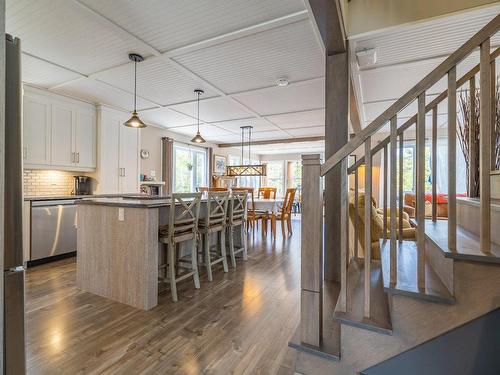 Aerial photo - 308 Ch. Du Prospecteur, Amherst, QC - Indoor Photo Showing Kitchen With Upgraded Kitchen