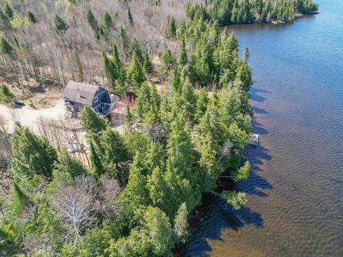 Aerial photo - 308 Ch. Du Prospecteur, Amherst, QC - Outdoor With Body Of Water With View