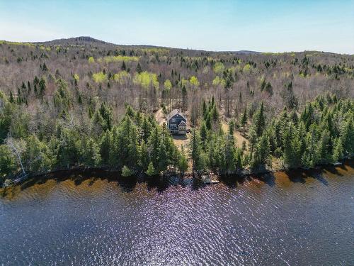 Aerial photo - 308 Ch. Du Prospecteur, Amherst, QC - Outdoor With Body Of Water With View