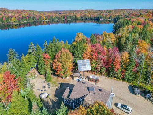 Aerial photo - 308 Ch. Du Prospecteur, Amherst, QC - Outdoor With Body Of Water With View