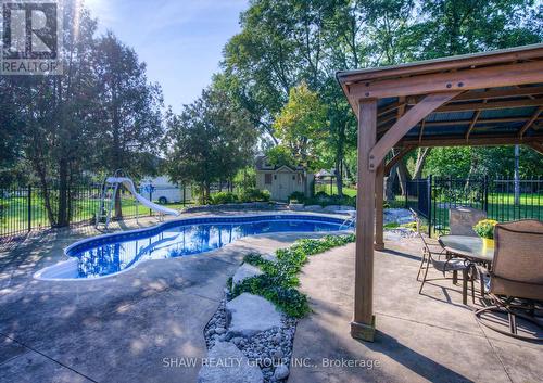 5 Bernice Street, Brant, ON - Outdoor With In Ground Pool With Deck Patio Veranda With Backyard