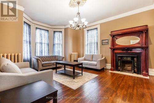 77 Main Street S, Brampton, ON - Indoor Photo Showing Living Room With Fireplace
