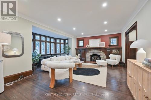 111 Blythwood Rd, Toronto, ON - Indoor Photo Showing Living Room With Fireplace