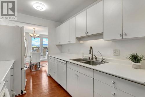 1915 Pacific Court Unit# 504, Kelowna, BC - Indoor Photo Showing Kitchen With Double Sink