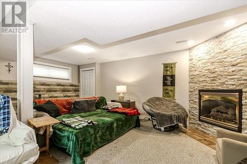 4484 Tate Boulevard, Val Therese, ON - Indoor Photo Showing Living Room With Fireplace