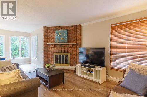 6 Burt Dr, Brampton, ON - Indoor Photo Showing Living Room With Fireplace