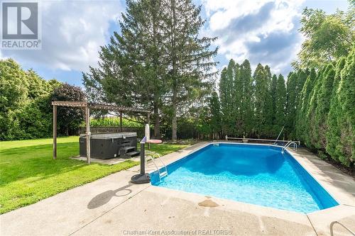 8672 English Line, Chatham, ON - Outdoor With In Ground Pool With Backyard
