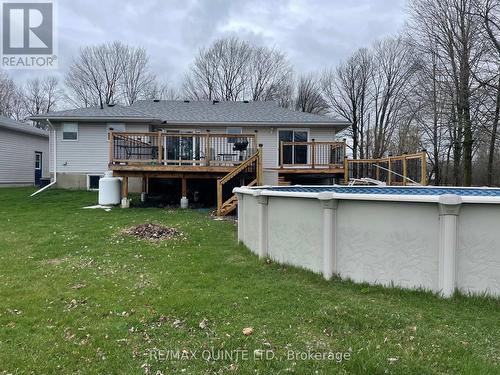 669 English Settlement Rd, Quinte West, ON - Outdoor With Above Ground Pool With Deck Patio Veranda